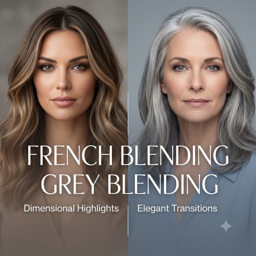 🩶French/Grey Blending at Rebel Hair Den in Eatontown, NJ