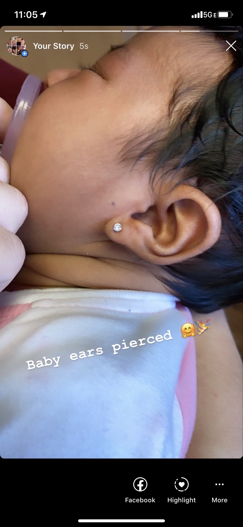 14k Gold Baby Ears Piercings