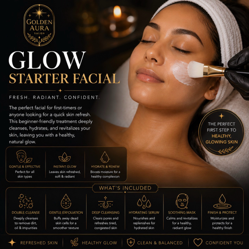 Glow Starter Facial at Golden Aura Salon in Concord, CA