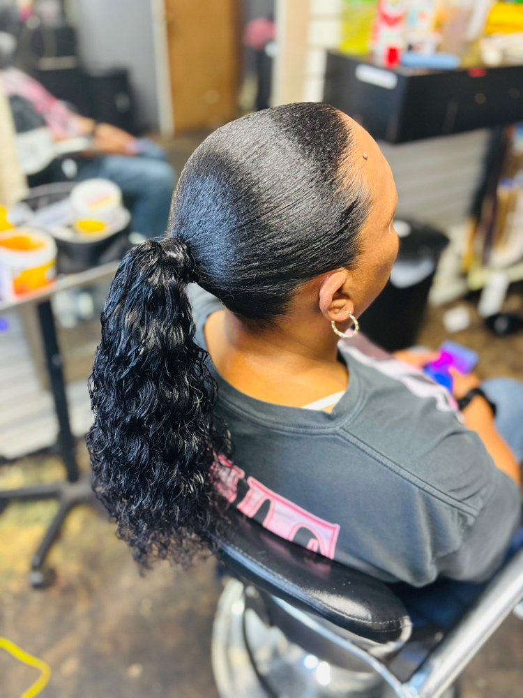 Sleek Invisible Ponytail High/Low