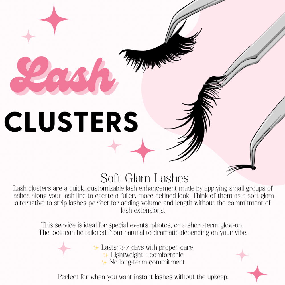 Soft Glam Lash Clustets at The Powder Room By Joanne, LLC in Whittier, CA