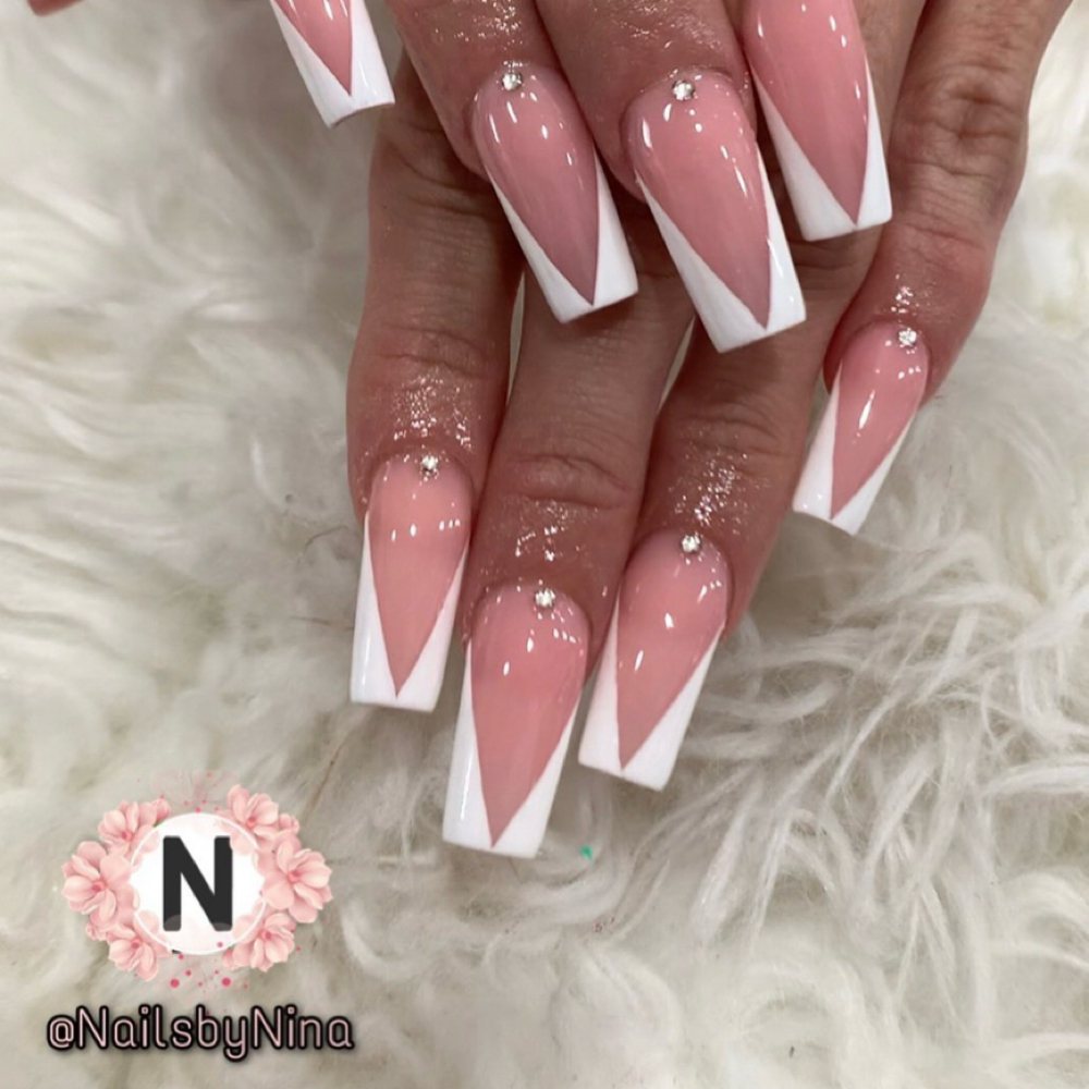 V French Tip at November Nails in Santa Rosa, CA