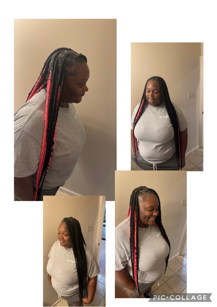 Large Knotless Braids
