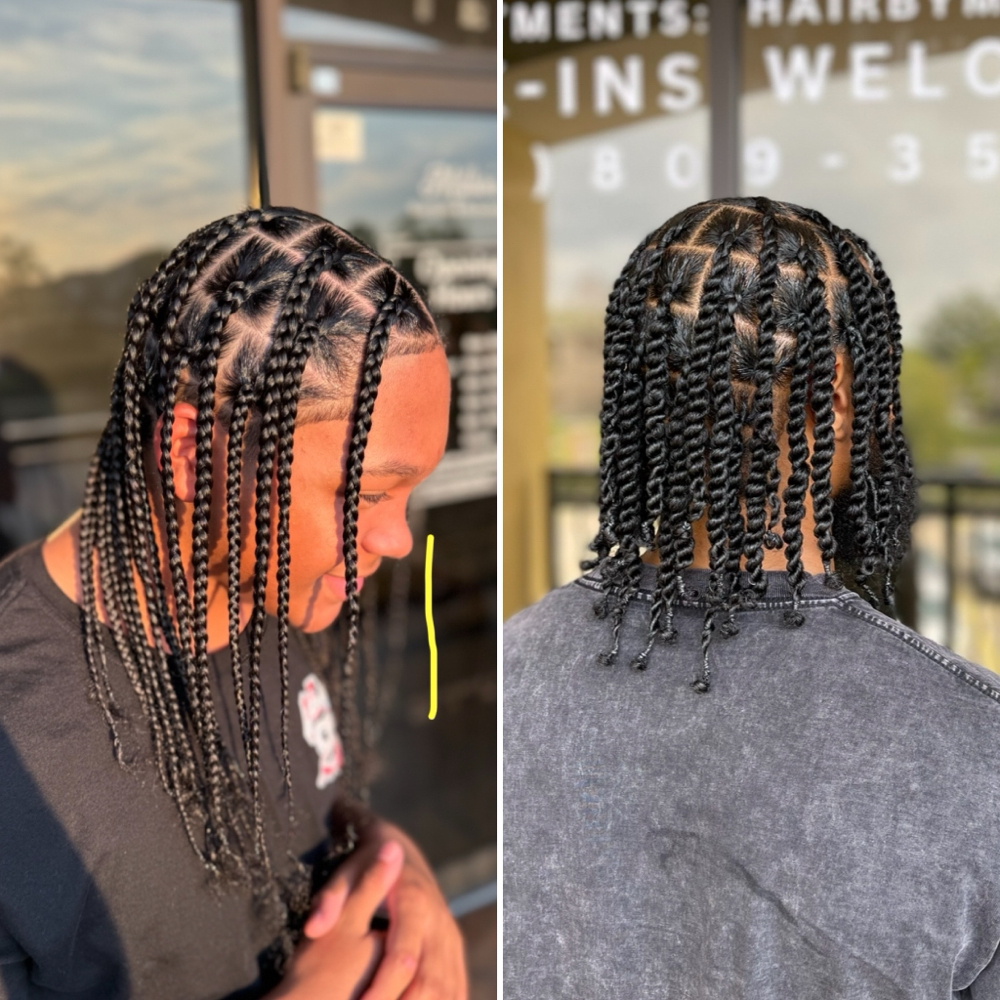 Large Plaits Or 2 Strand Twists