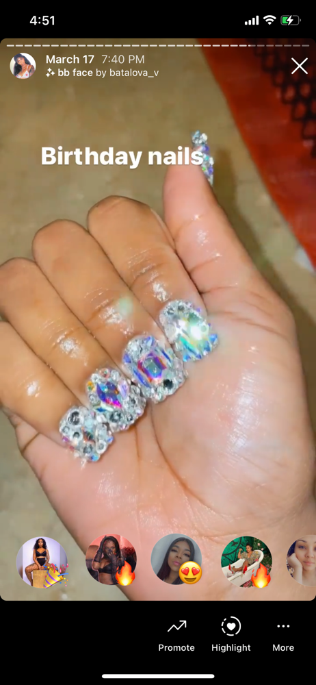 Swarovski Stones Per Full Nail