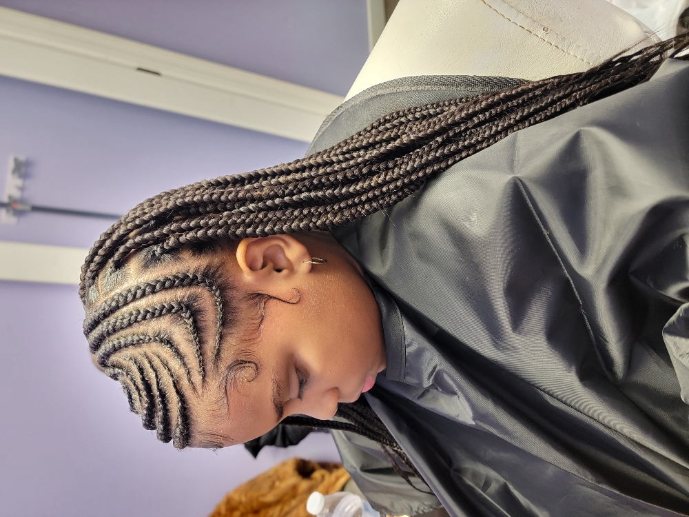 Kids Lemonade Knotless Braids at Heavenly Styles of LaBriana in Glenwood, IL