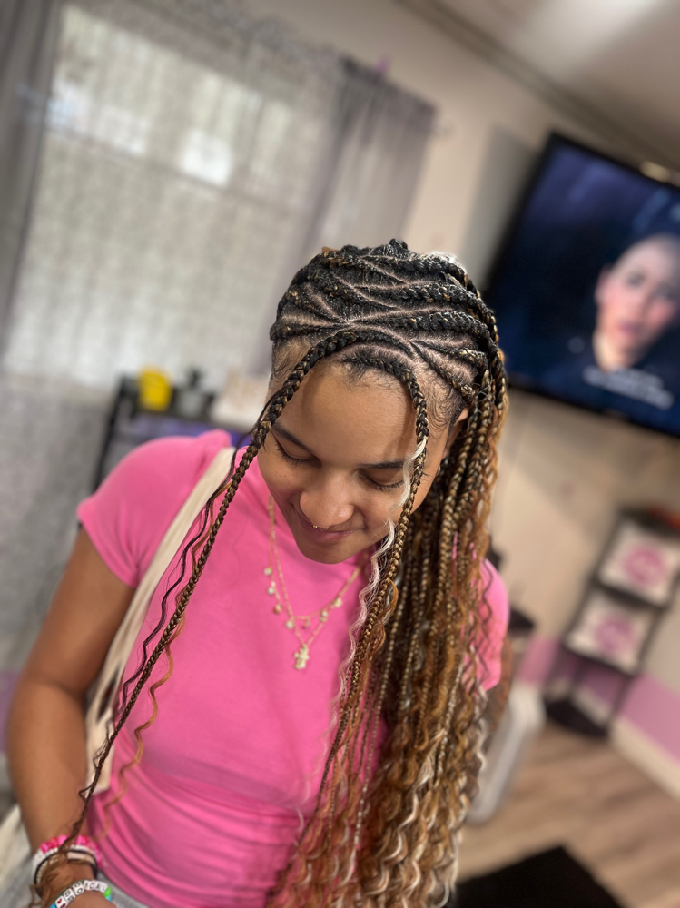 Fulani Braids at Blissfully Braiding Beauty Bar in Overland Park, KS