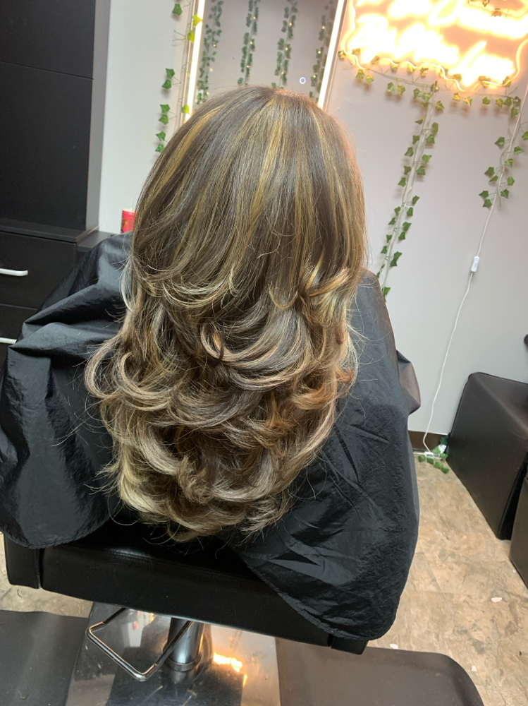 Half Head Highlights at To Be Crowned By Nina Lynn in Emmaus, PA