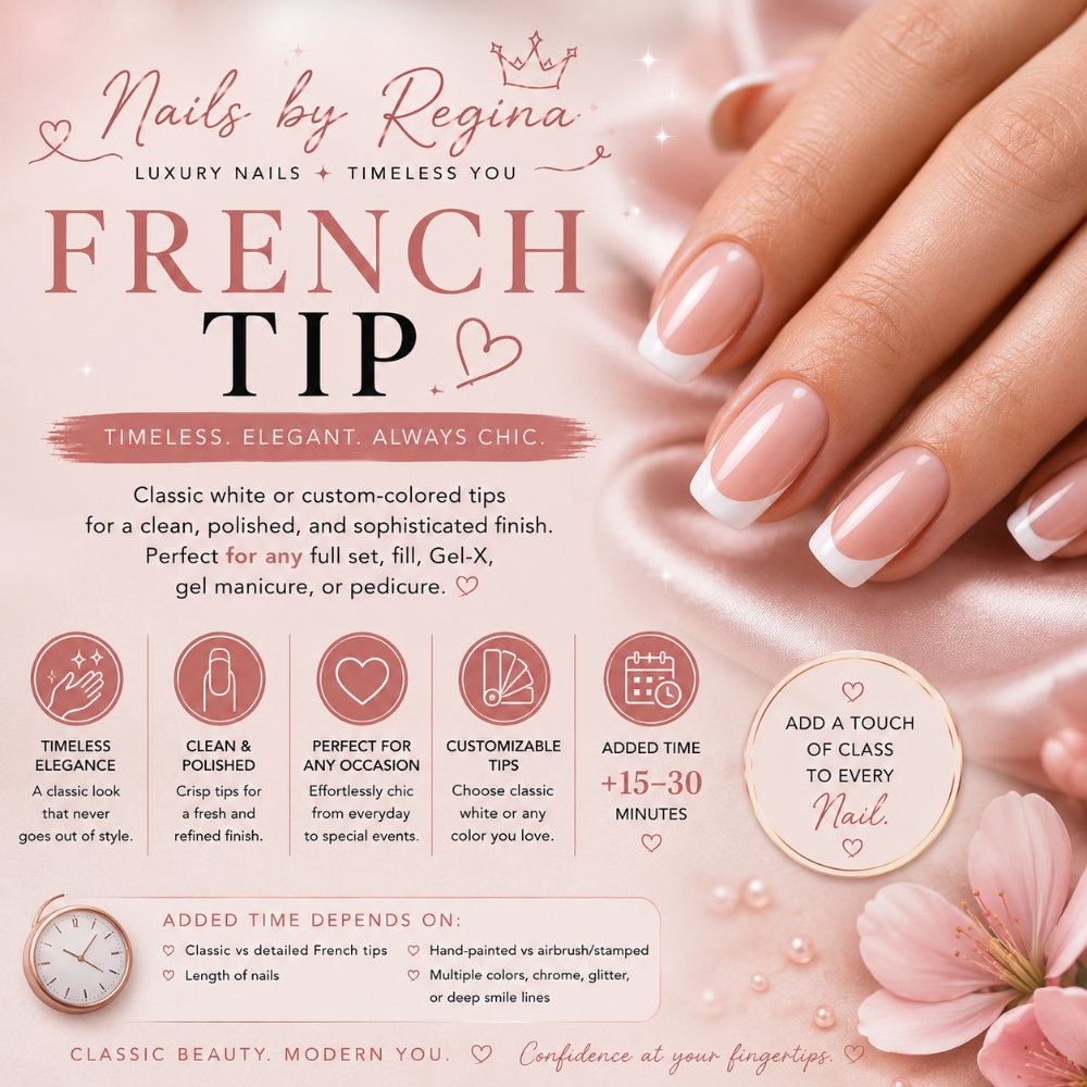 French Tip at Regina's Hair & Nail Studio in Corning, CA