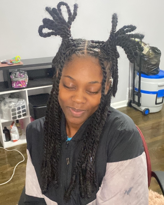 Invisible Locs Mid-Back at C&C Hair Collection in Palos Hills, IL
