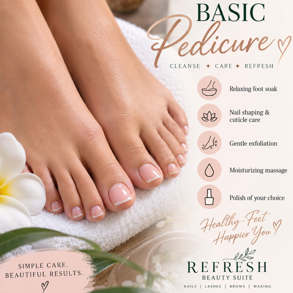 Basic Pedicure at Refresh Beauty Suite in Rock Hill, SC