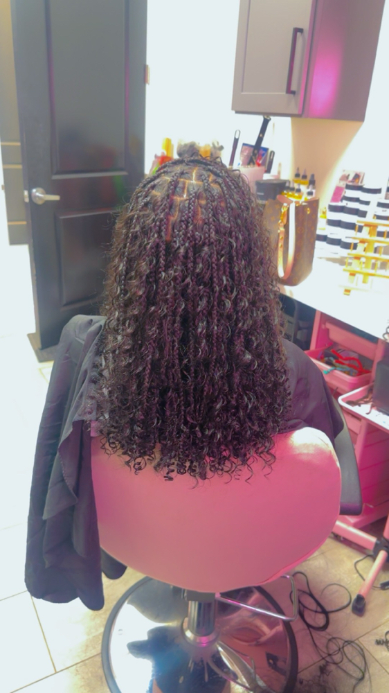Small Bob Bohemian Knotless Braids at C&C Hair Collection in Palos Hills, IL