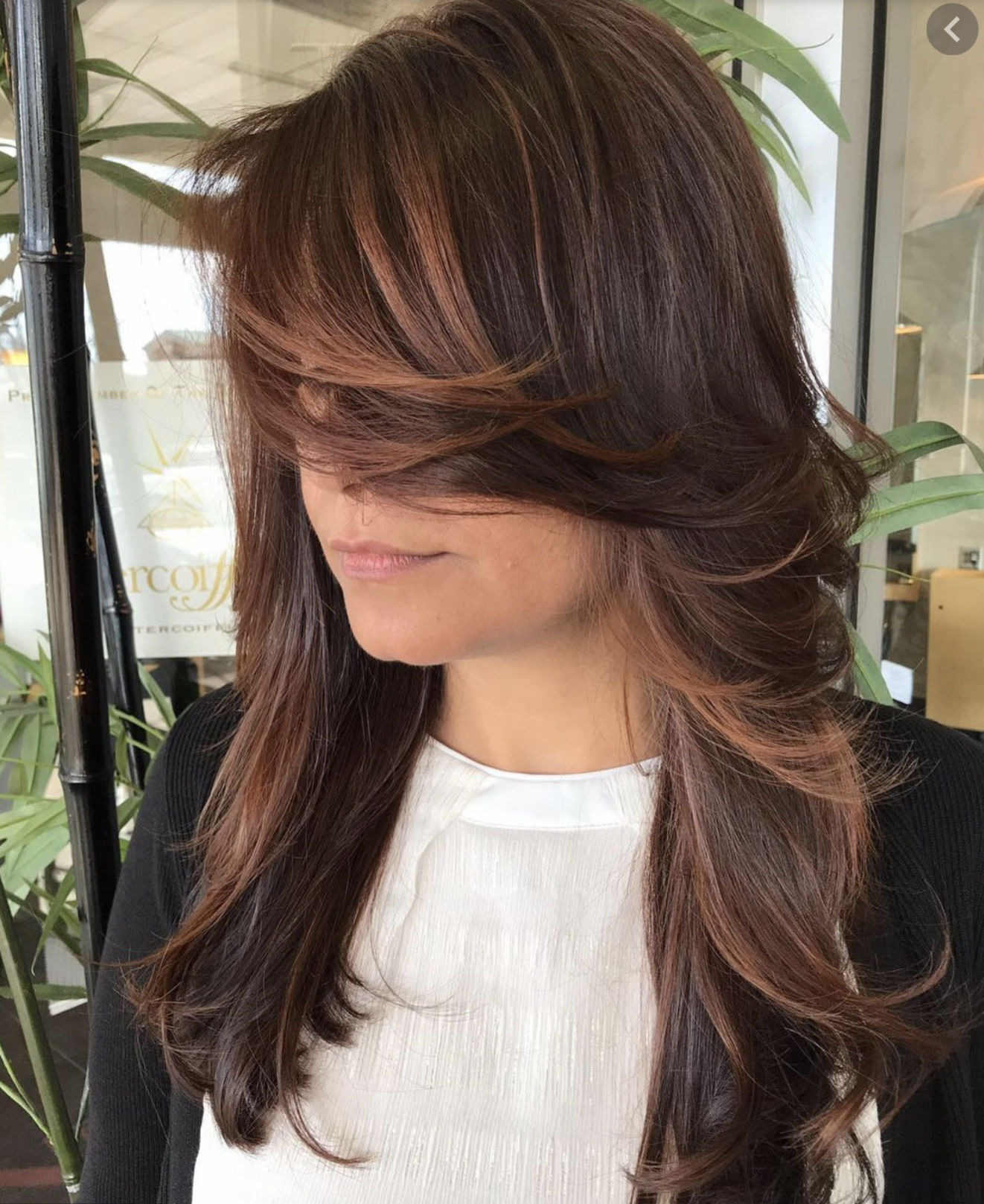 womens mid length hair cut/styling