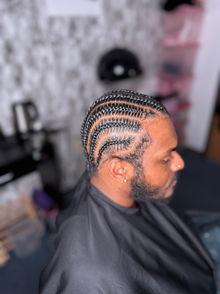 Natural Straight Back Braids