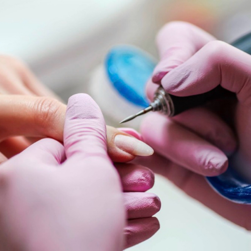 Russian Manicure + Rubber Gel+ Gel at MK Nails in Cullman, AL