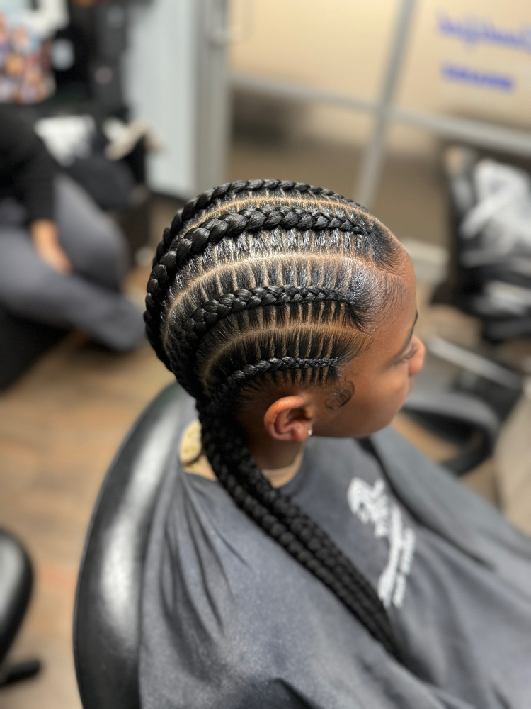 Feed-in braids (kids) 5-6