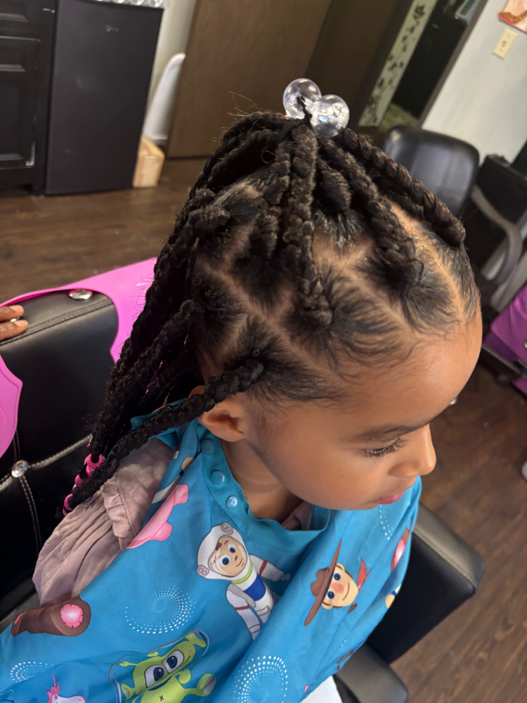 Kid Box Braids W/Hair Added 3-12 yr