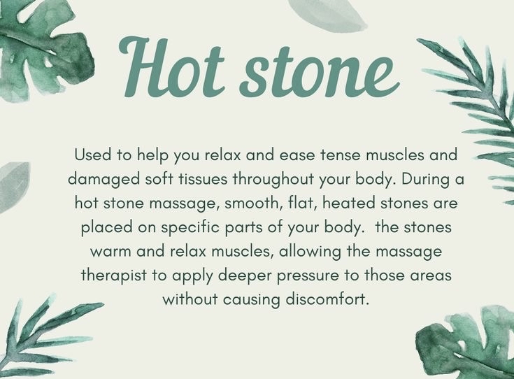 *Add-on Service - Hot Stones
