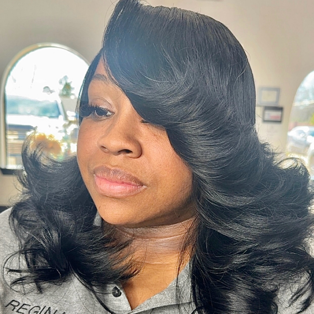 Bonded Closure Heavy Flip Curls at OMG Hair Studio, LLC in Longview, TX