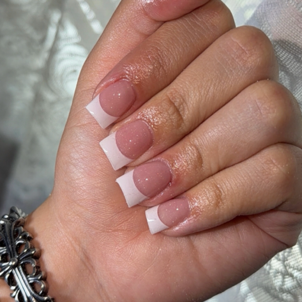 y2k no paint french tips at qtcuticles in Manor, TX