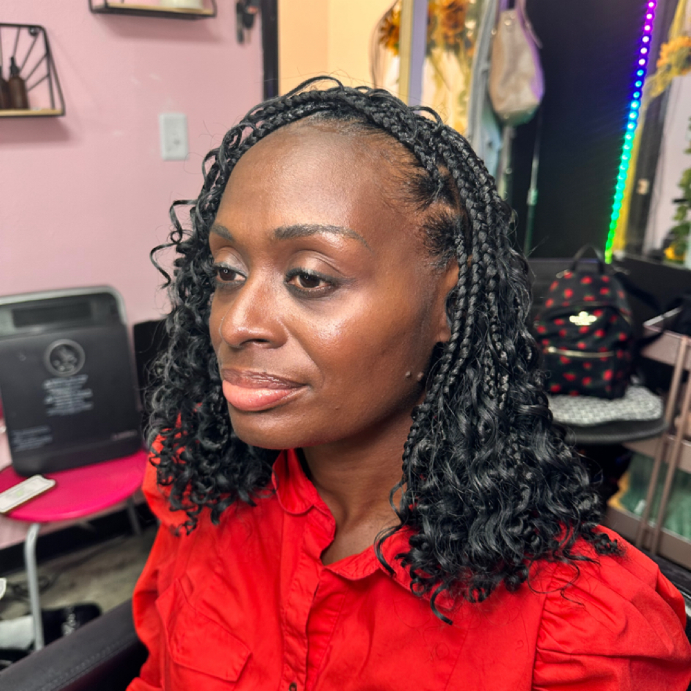 Boho Knotless Bob at Crowned By V in Chesapeake, VA