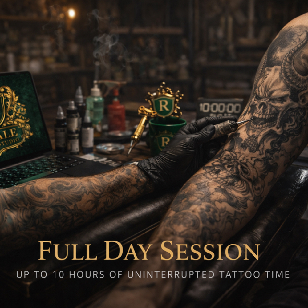 Full Day Session (8 hrs) at Royale Tattoo Studio in Berwyn, IL