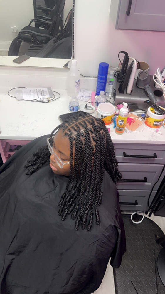 Invisible Locs Shoulder Length at C&C Hair Collection in Palos Hills, IL