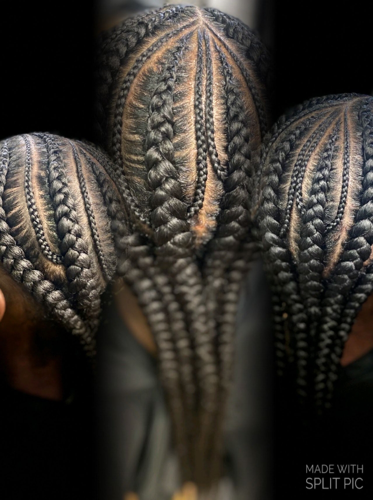 Adult (6) Feed-In Stitch Braids at Braids By Bri in Nashville, TN