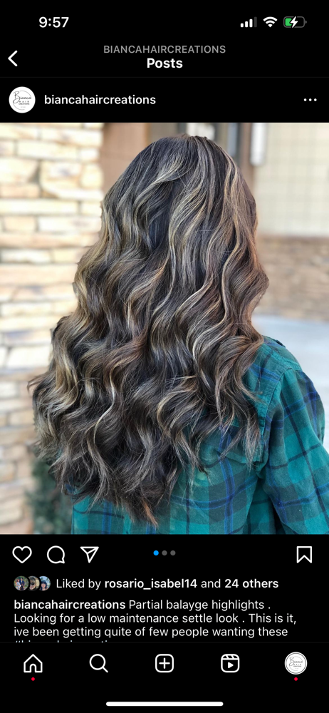Partial Balayage Root Smudge