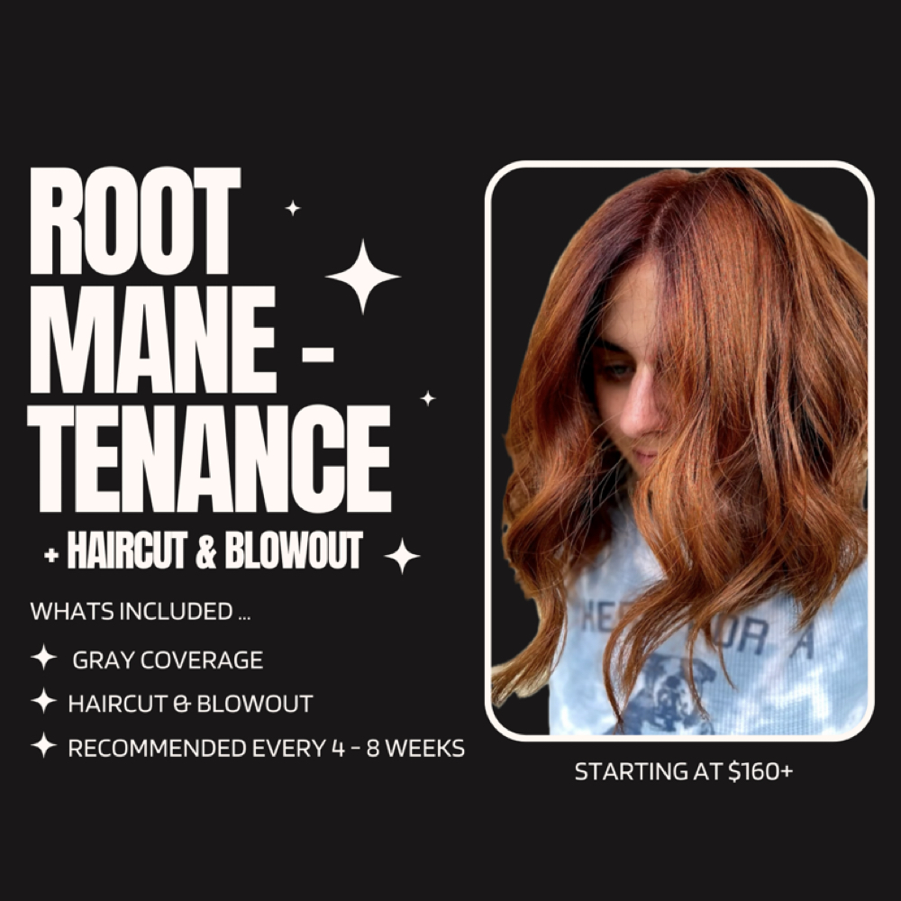 Root Touch Up + Haircut at The Mane Garden Salon in Huntington, NY