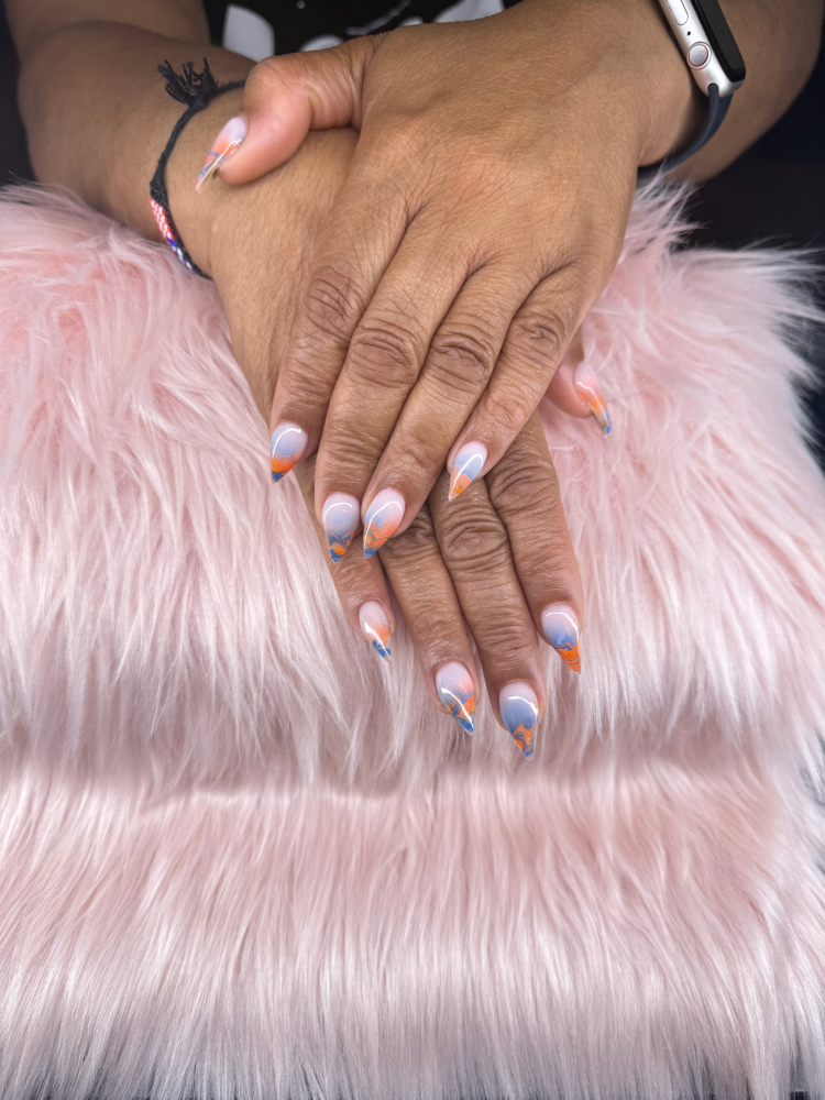 Short Marble Ombre Set