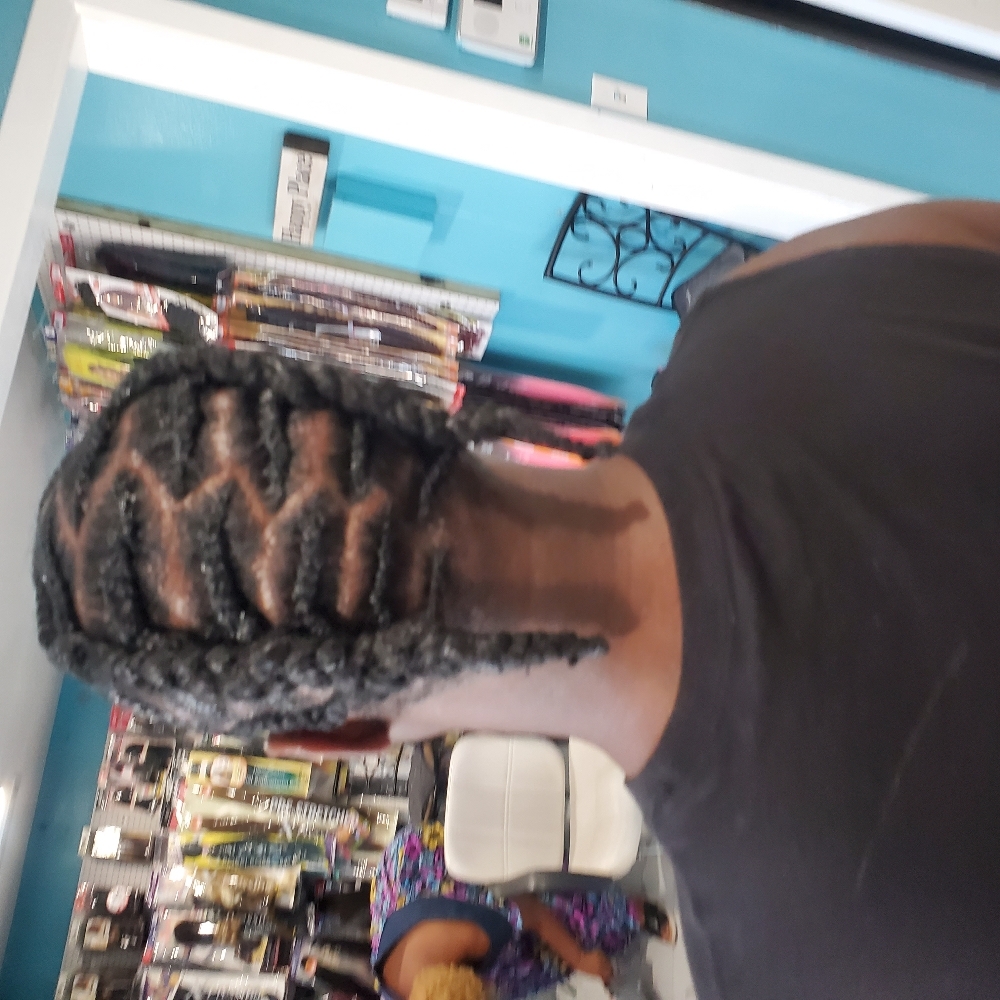 Zig Zag Cornrows For Men at Djina  Braiding in Grand Prairie, TX