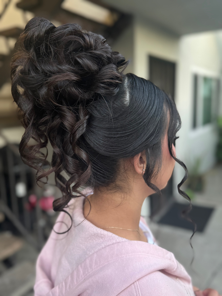 Bridal hair styling