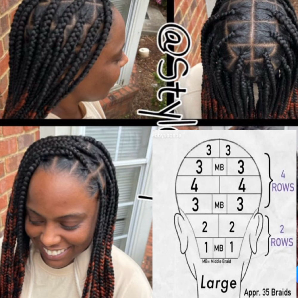 Large Knotless- Butt Length at StylezByMickey in Stonecrest, GA