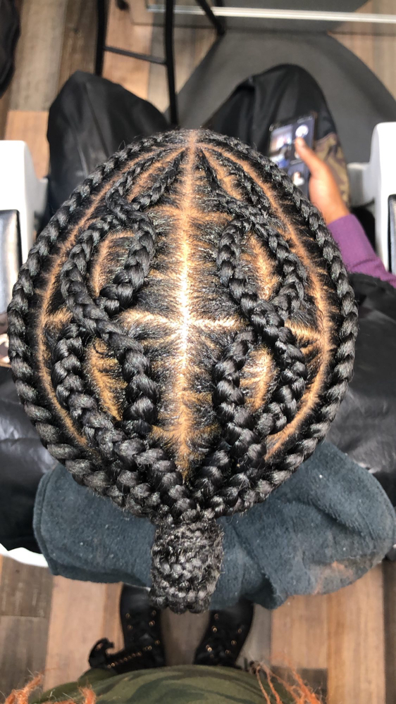 Cornrows with Designs at Marlie Mahogany in Atlanta, GA