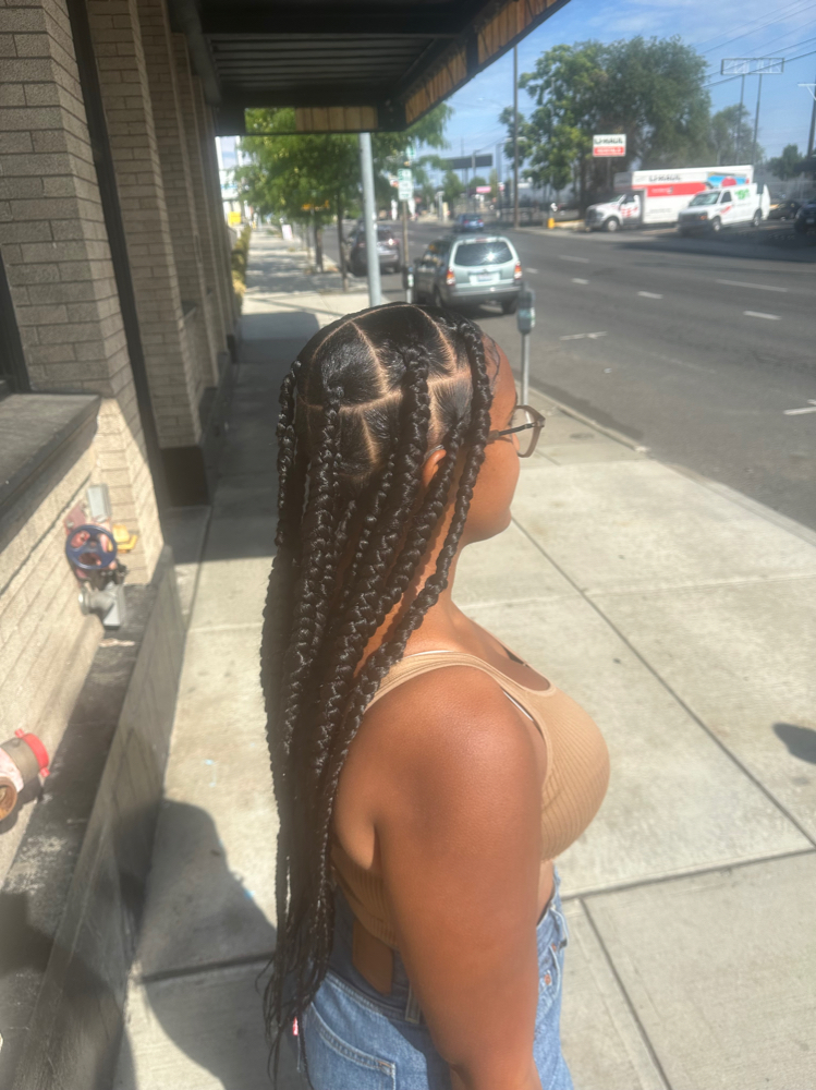 Jumbo Knotless Braids at Layed By Liyah in Yakima, WA