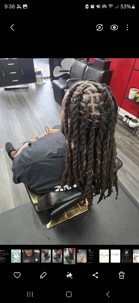2Strand Twist Shoulder & Longer at Locs of Love in Chattanooga, TN