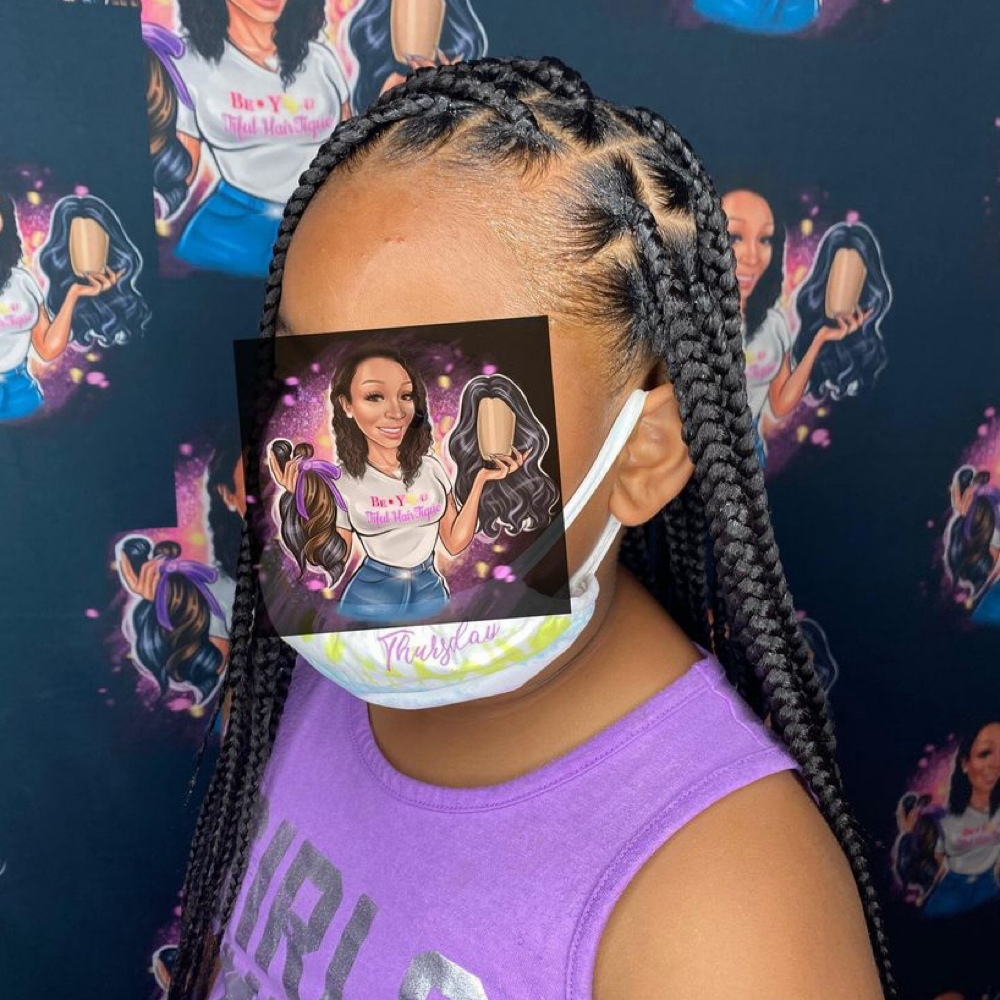 Kids Large Knotless Age5-9 at BeyoutifulHairtique in Duncanvile, TX