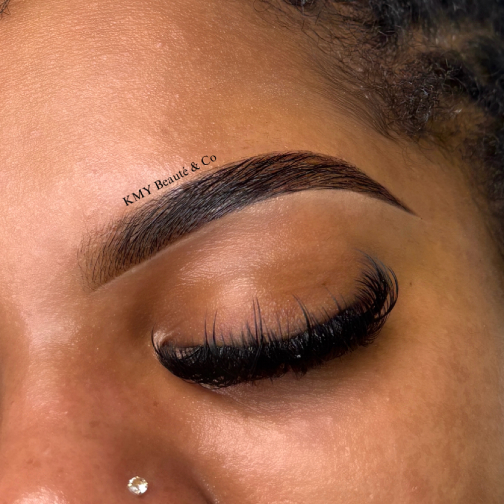 Brow lamination w/ tint&wax at KMY Beauté & Co in Martinez, GA