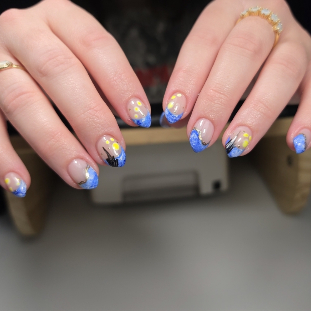 ✶ short nail structure gel at catzaway claws in hayvsille, KS