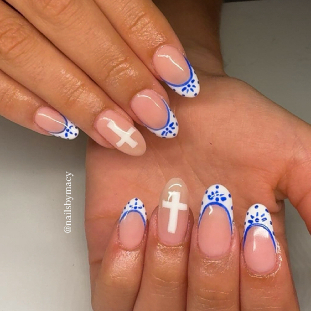 Hard Gel manicure with dual forms at nailsbymacy in Boca Raton, FL