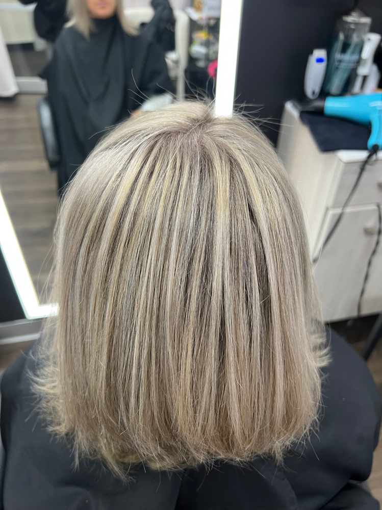 Woman’s Cut And Partial Highlight