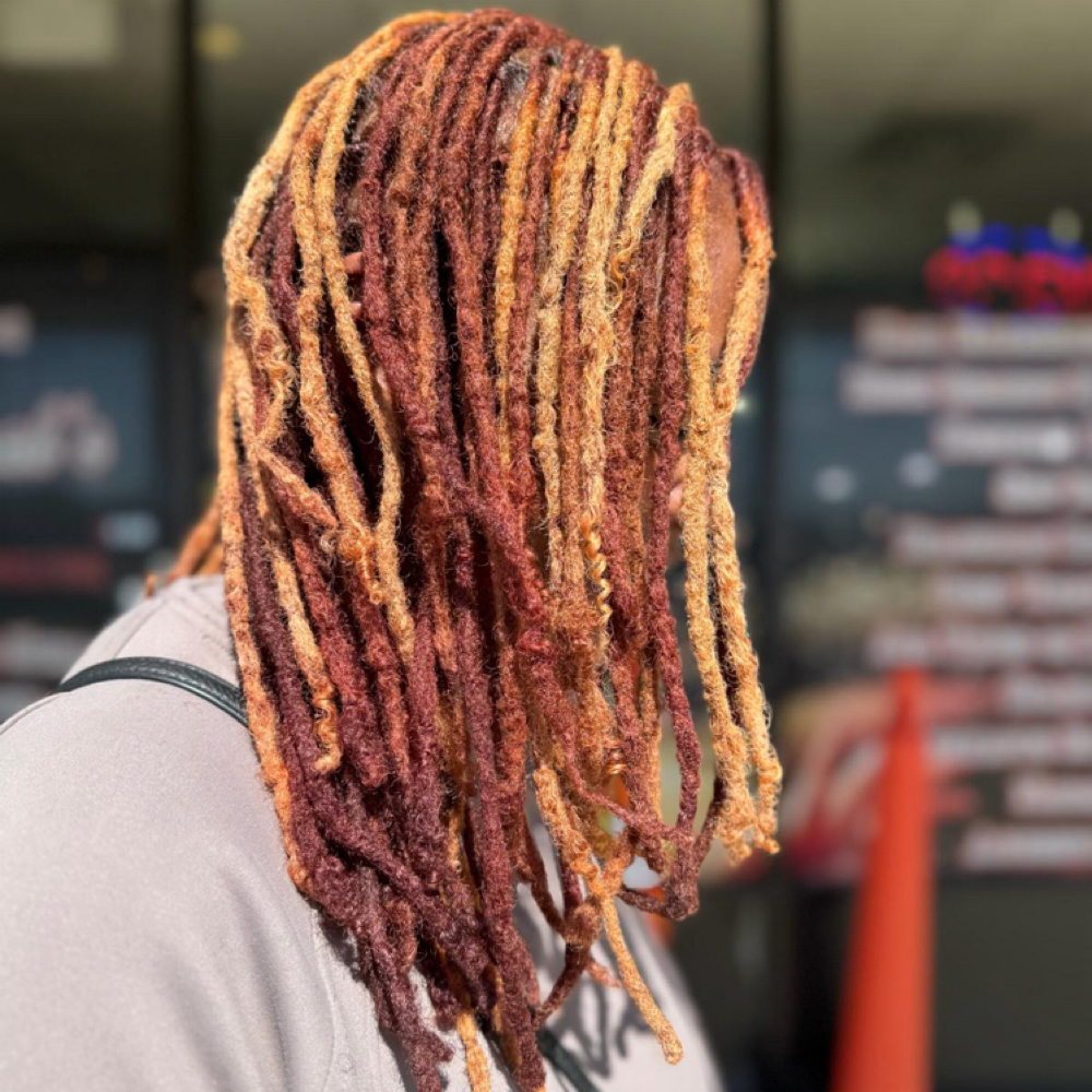 Locs and hair color at Alizah’s Hair Salon in Indianapolis, IN