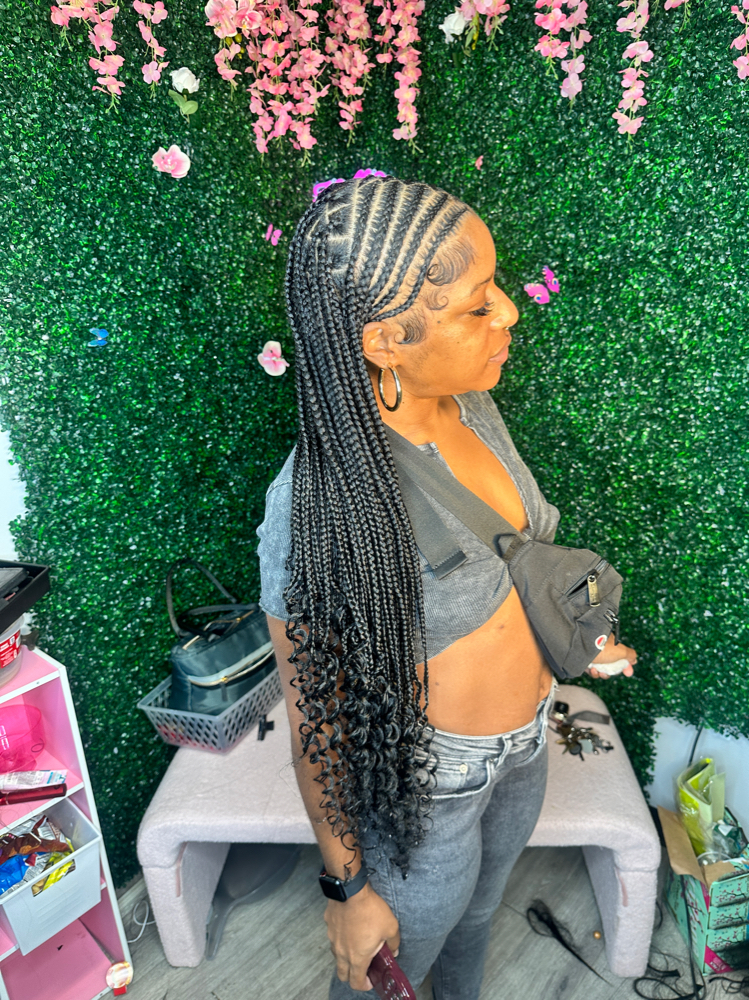 middle part boho tribal