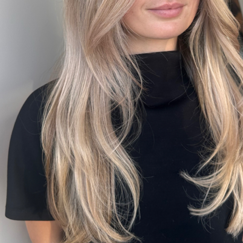 Partial Blonding, Gloss & Blow Dry at Gabriella at Selah Salon in Tampa, FL