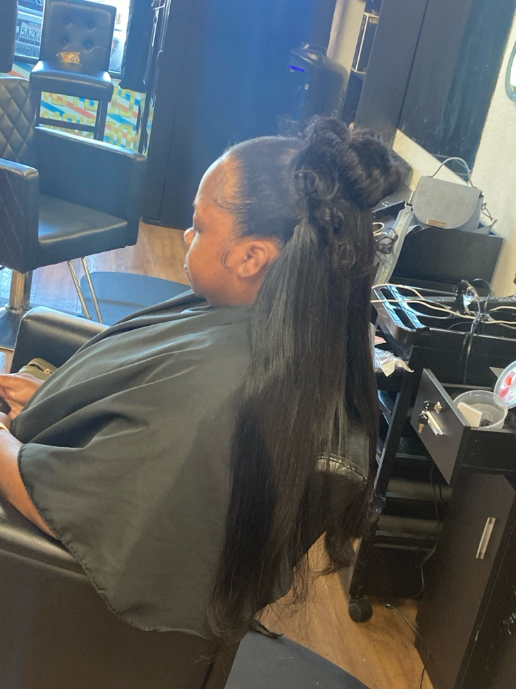 Half Up/ Down at Kharyzma Beauty in Sacramento, CA