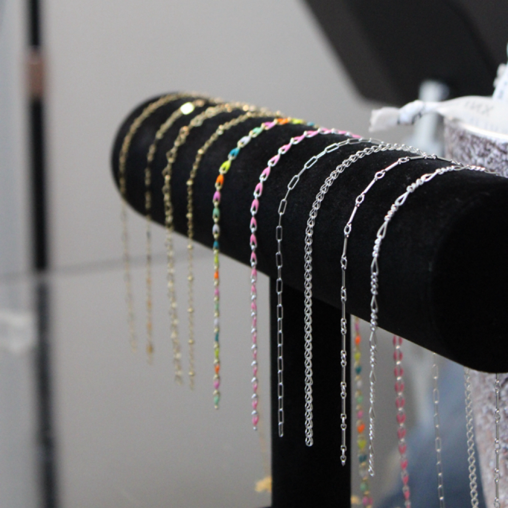 Permanent Jewelry at 39 greenvale salon + spa in Pembroke, MA