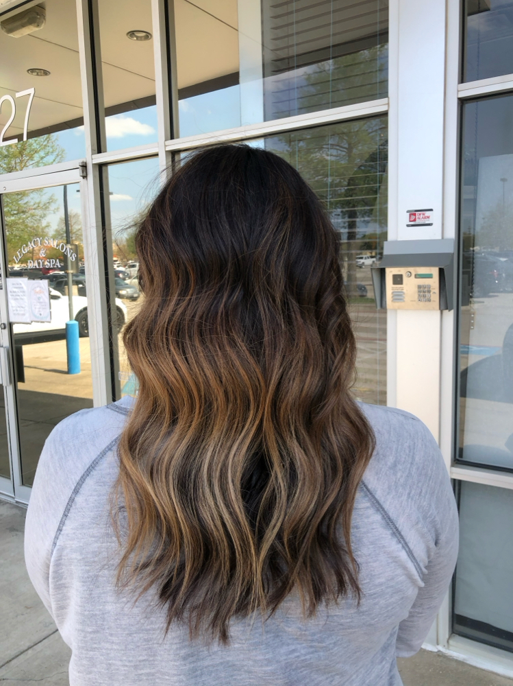 Partial Balayage + Base + Haircut