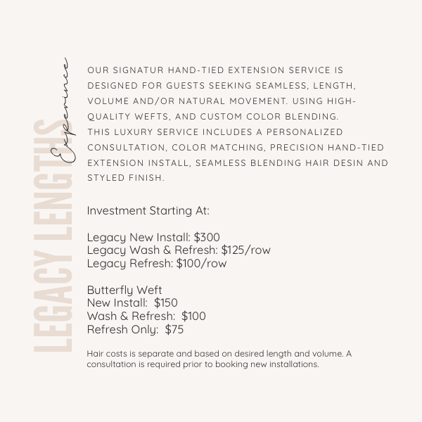 Legacy Lengths Experience at Luxe & Legacy Salon in Spring, TX