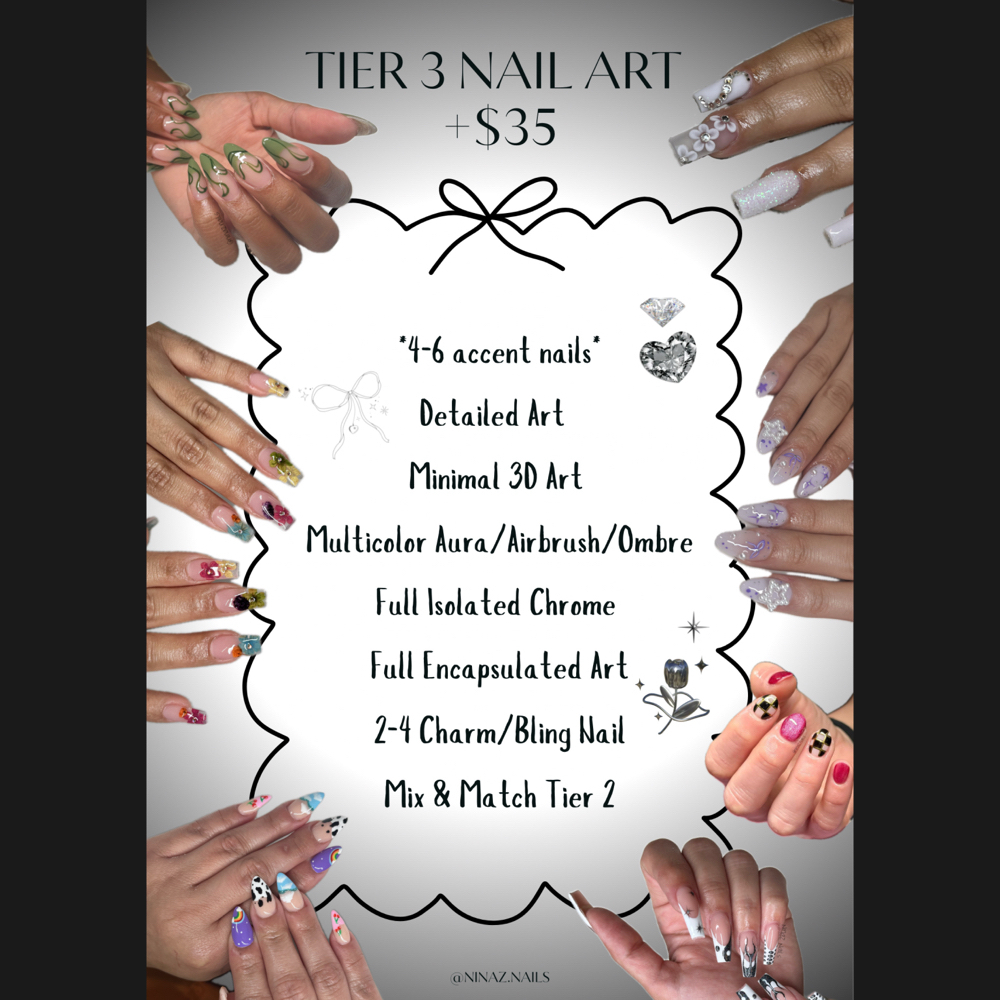 Tier 3 Nail Art at Ninaz Nails in China Grove, TX